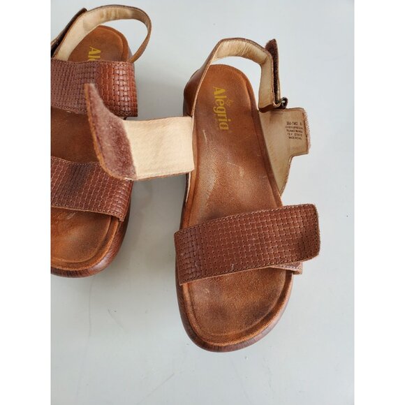 ALGERIA Bailee Brown Leather Sandals Womens Shoes BAI-7463 Size 40 US 9.5-10 - Picture 11 of 13